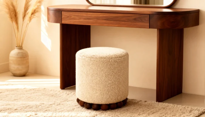 Пуф Puffo Sand — м’який дизайнерський пуф у теплому бежевому відтінку