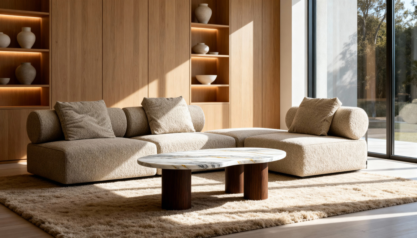 Диван модерн у сучасній вітальні від KAIZEN