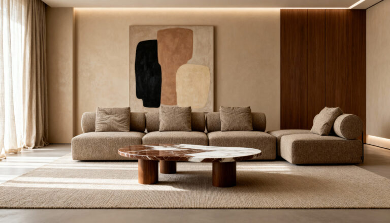 Диван у вітальню у сучасному інтерʼєрі, дивани Львів від KAIZEN