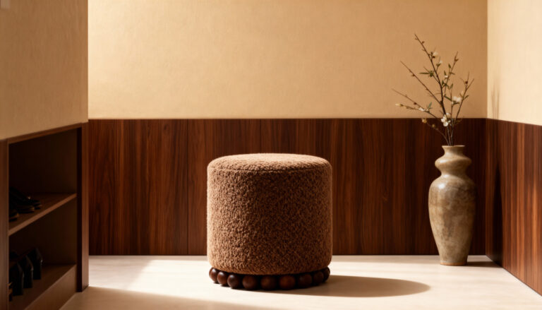 Пуф з нішею для зберігання у сучасному інтер’єрі