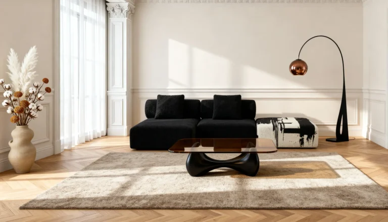 Диван у фірмовому стилі в сучасному бізнес-інтер’єрі