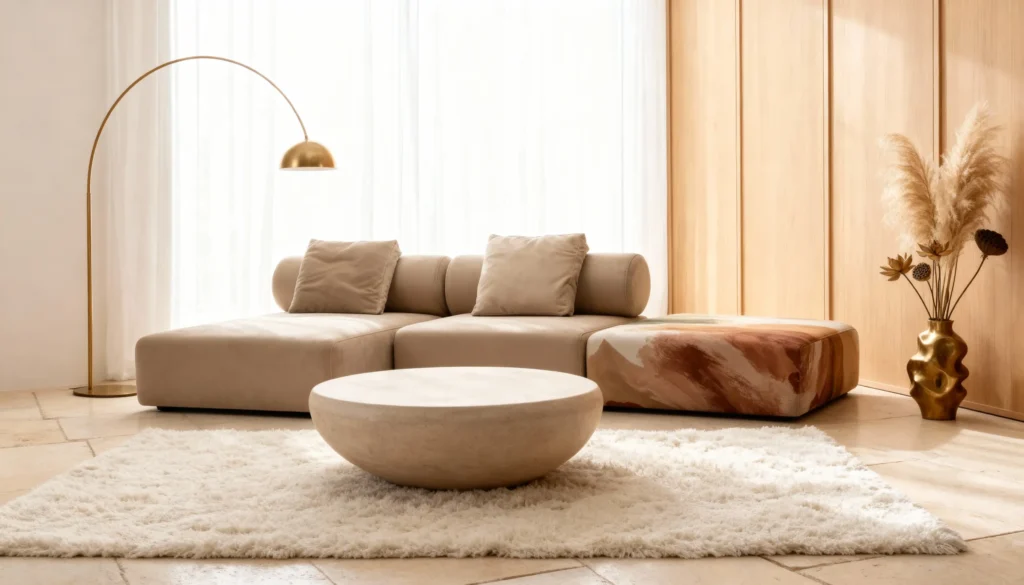 Сучасні модульні дивани Exotiq Beige with Color STROKE з бежевою основою