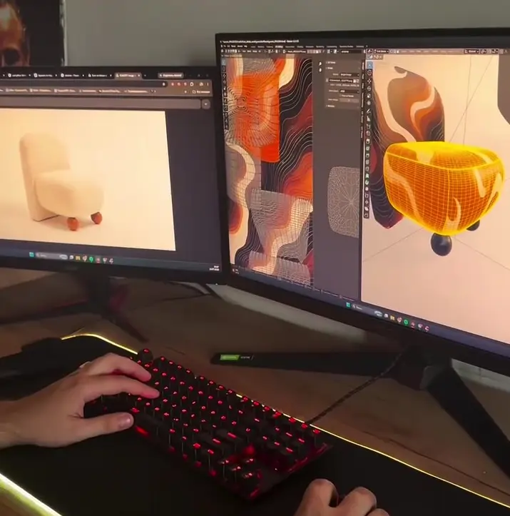Меблева фабрика KAIZEN розробляє арт-меблі на екранах з 3D-моделями